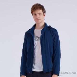 【ROBERTA 諾貝達】男裝 可拆式連帽 輕盈風衣夾克(藍)