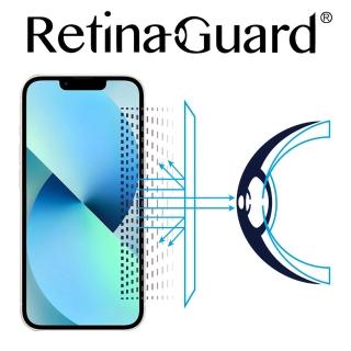 【RetinaGuard 視網盾】iPhone 13 Pro Max 6.7吋 防藍光保護膜(iPhone 14 Plus)
