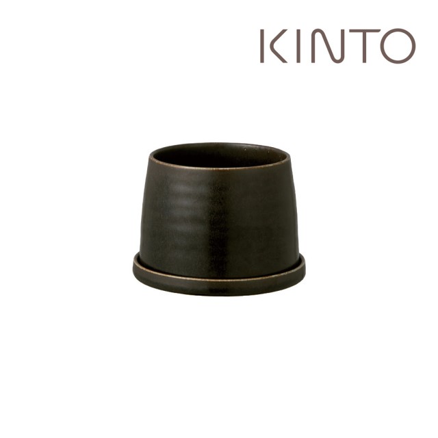 【Kinto】PLANT POT 192 陶瓷花盆11cm-黑