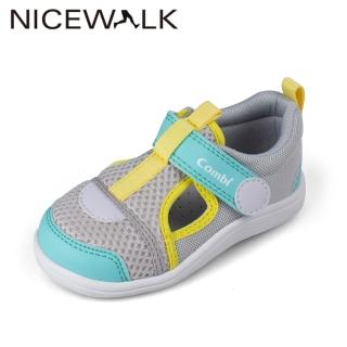 【Combi】日本Combi童鞋- 醫學級NICEWALK兒童成長機能鞋(A2101GL灰-12.5~18.5cm)