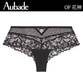 【Aubade】花神刺繡平口褲-OF(黑)