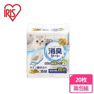 【IRIS】貓廁專用檸檬酸除臭尿布 20入(兩包組)