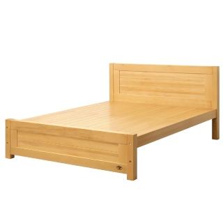 【唯熙傢俱】瑪修檜木色5尺雙人床(臥室 雙人床 實木床架 床架)