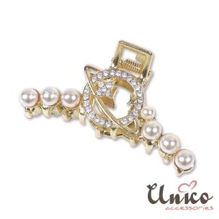 【UNICO】韓國唯美風金屬宇宙珍珠髮夾/盤髮夾(聖誕/髮飾)