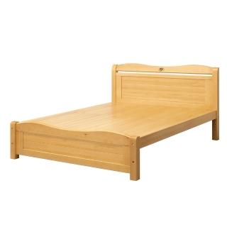 【唯熙傢俱】沙特檜木色5尺雙人床(臥室 雙人床 實木床架 床架)