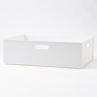 【NITORI 宜得利家居】收納盒 N INBOX W 寬低型 橫式半格型 WH 收納籃 收納盒 整理盒