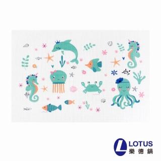 【LOTUS 樂德】繽紛童趣系列-粉彩海洋動物餐桌墊(2入)