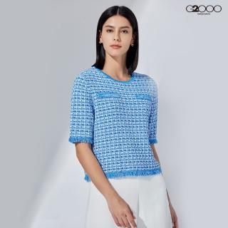 【G2000】時尚緹花針織衫-藍色(1129000976)