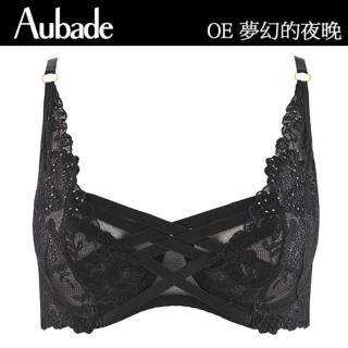 【Aubade】夢幻的夜晚刺繡蕾絲薄襯內衣-OE(黑)