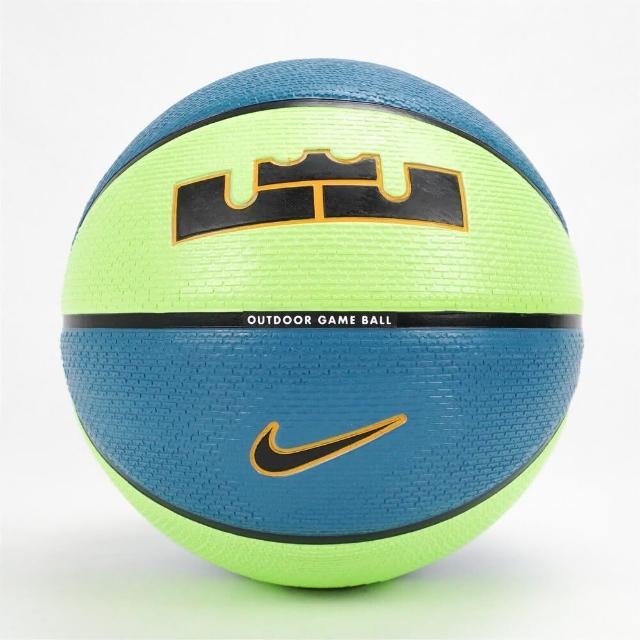 【NIKE 耐吉】Nike LeBron Playground 8P 籃球 7號 耐磨 戶外 詹姆斯 藍綠(N100437239507)