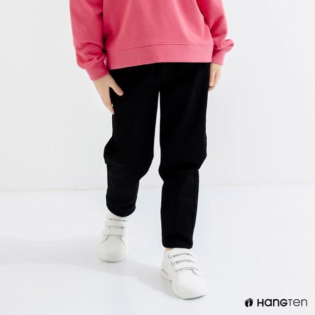 【Hang Ten】女童-環保再生紗-SKINNY FIT緊身丹寧褲(黑)