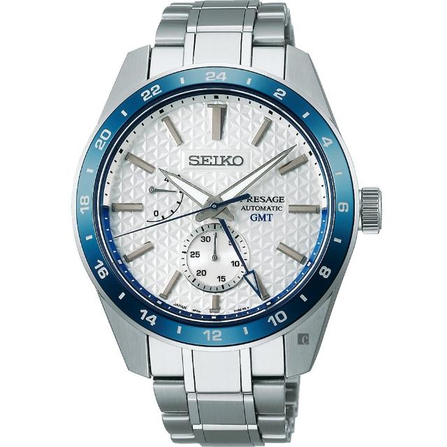 【SEIKO 精工】Presage 140週年 新銳系列 GMT 限量機械錶 送行動電源 畢業禮物(SPB223J1/6R64-00D0S)
