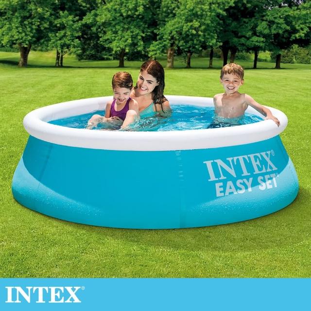 【INTEX】簡易裝EASY SET游泳池183x51cm-880L 適用3歲+(28101)
