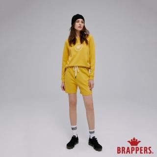 【BRAPPERS】女款 Wellbe系列-圓形LOGO印花休閒短褲(黃)