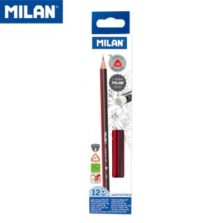 【MILAN】MILAN 經典三角鉛筆附橡皮擦_HB_12入裝