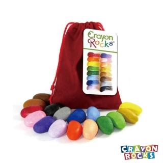 【Crayon Rocks 酷蠟石】酷蠟石 16顆 隨身袋(3點握姿專利設計)