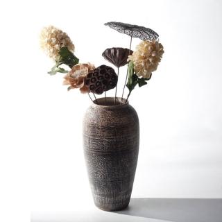 【JEN】簡約復古手工陶瓷花瓶花器工藝品桌面擺飾居家擺飾裝飾高30cm
