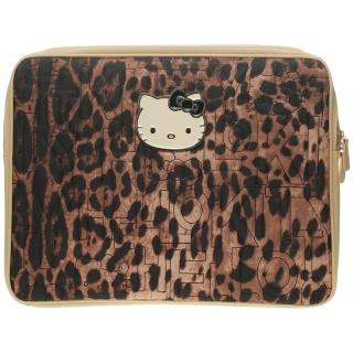 【TDL】HELLO KITTY凱蒂貓限量版筆電包包筆電套筆電收納豹紋款 178741(平輸品)