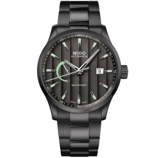 【MIDO 美度】MULTIFORT 先鋒系列 日內瓦波紋 80小時動力儲存 機械腕錶 母親節 禮物(M0384243306100)