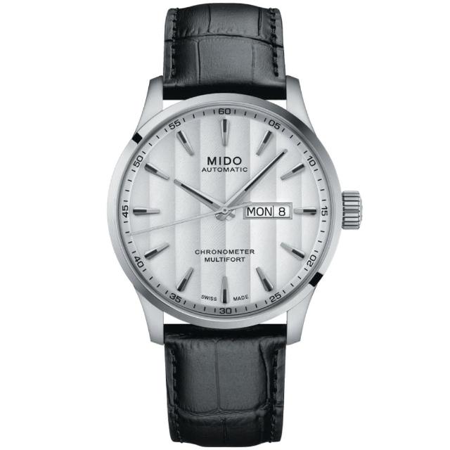 【MIDO 美度】MULTIFORT 先鋒系列 天文台認證 日曆機械腕錶 母親節 禮物(M0384311603100)
