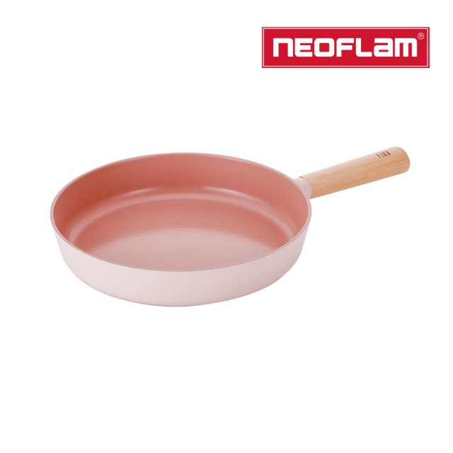 【NEOFLAM】韓國製FIKA系列 28cm 鑄造平底鍋-PINK(IH、電磁爐適用)