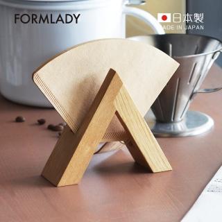 【日本formlady】小泉誠 ambai日製原木咖啡濾紙收納架(濾紙架 濾紙立架 收納架 木架 梯形濾紙)