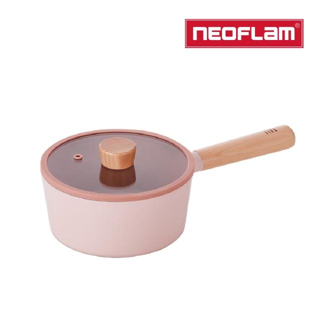 【NEOFLAM】韓國製FIKA系列鑄造單柄湯鍋18CM-PINK(IH、電磁爐適用)