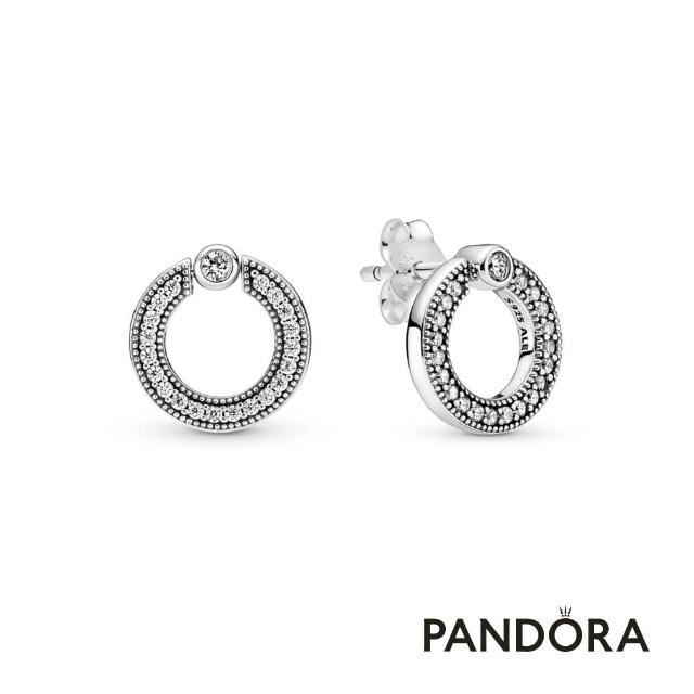 【Pandora官方直營】圓形雙面針式耳環