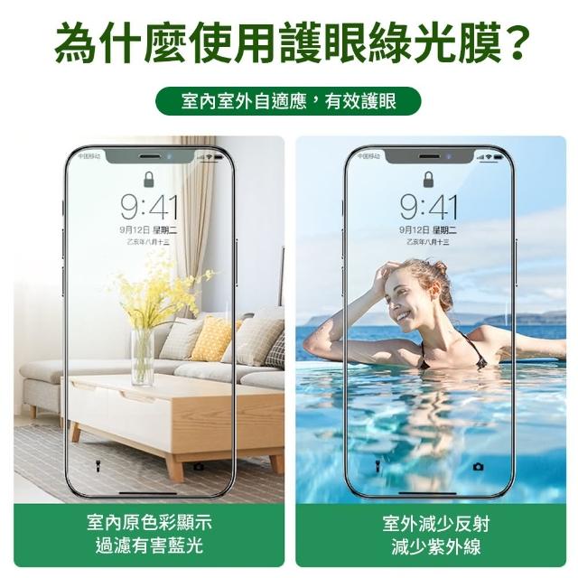 【MSVII】iPhone 12  Pro 抵禦藍光 綠光鑽石螢幕保護貼(二片入)