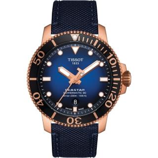 【TISSOT天梭 官方授權】Seastar 海星系列300米潛水機械錶(T1204073704100)
