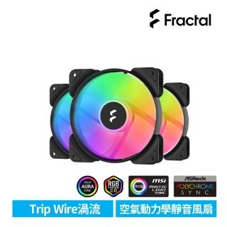 【Fractal Design】AspectRGB 風扇12cm-黑-三入包裝
