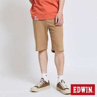 【EDWIN】男裝 JERSEYS 迦績 EJ3透氣寬鬆短褲(灰卡其)