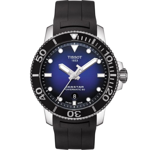 【TISSOT天梭 官方授權】Seastar 海星300米潛水機械錶    母親節(T1204071704100)