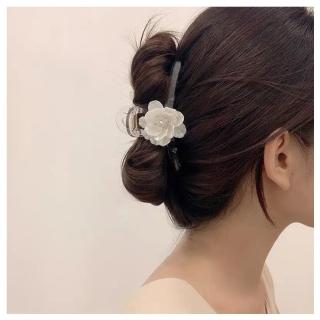 【HaNA 梨花】韓國綻開的微笑花卉．黑白立體花朵抓夾