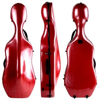 【JYC Music】最新款CV-2000複合材料大提琴盒4/4/紅色刷線~僅重3.81kg 限量