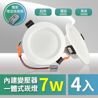 【青禾坊】好安裝系列 歐奇OC 7W 7.5cm 4入 LED崁燈 嵌燈(TK-AE001 7W崁燈)