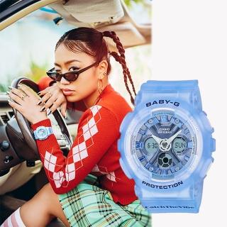【CASIO 卡西歐】Baby-G 嘻哈復古風格半透明雙顯手錶(BA-130CV-2A)