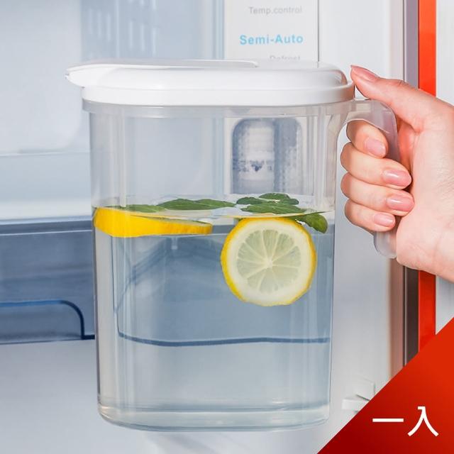 【Dagebeno荷生活】日式簡約PP冷水壺 大容量北歐扁身設計 可放冰箱側門