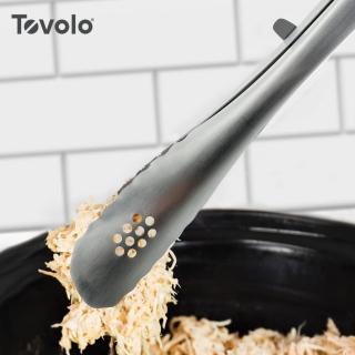【美國Tovolo】9吋單手快收不鏽鋼餐夾(料理夾 耐高溫 餐夾 不沾桌)