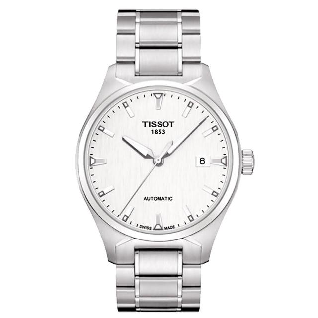【TISSOT 天梭】T-Tempo 都會時尚機械錶-白 送行動電源 畢業禮物(T0604071103100)