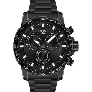 【TISSOT 天梭】Supersport 三眼計時手錶-45.5mm 送行動電源 畢業禮物(T1256173305100)