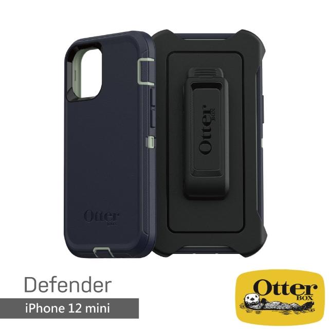 【OtterBox】iPhone 12 mini 5.4吋 Defender防禦者系列保護殼(藍)