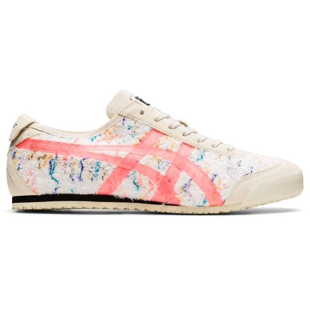 【Onitsuka Tiger】鬼塚虎 官方旗艦店 MEXICO 66 休閒鞋 白底粉色(1183B689-100)