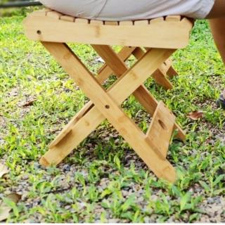 【May shop】楠竹可折疊凳子多功能納涼凳便攜式實木釣魚凳