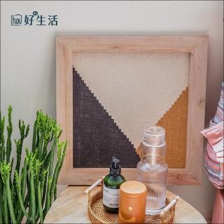 【hoi! 好好生活】庫馬里印度手工編織棉壁面木框裝飾-交錯-45x45cm
