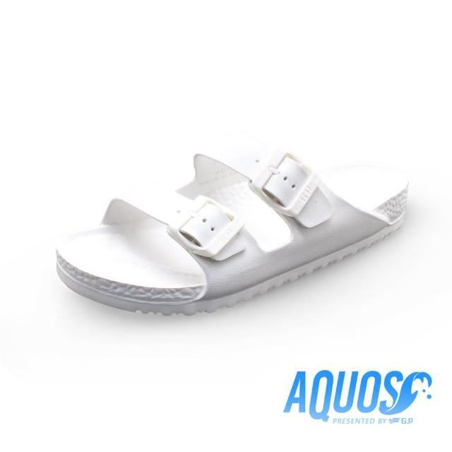 【G.P】AQUOS雙硬度柏肯防水拖鞋A5115-白色(SIZE:36-39 共七色)