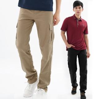 【遊遍天下】台灣製男款超顯瘦彈力多口袋休閒褲長褲 二色(M-3L)