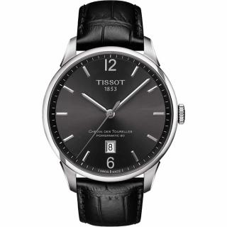 【TISSOT 天梭】杜魯爾系列機械動力80手錶-槍灰x黑/42mm(T0994071644700)