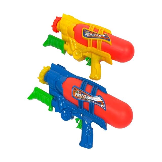 【酷博士】二入組 短版加壓噴射水槍 顏色隨機(水槍 戲水玩具)