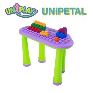 【UNiPLAY】UNiPLAY抗菌軟積木 花瓣積木桌 單桌-粉紫